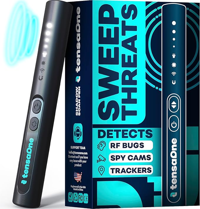 Hidden Camera Detectors ? Mini Security Device for Audio Video Wireless Threats, Hotel Safety, Home Privacy and GPS Tracker Detection, Pen RF Spy Cam Voice Recorder Bug Finder for Travelers