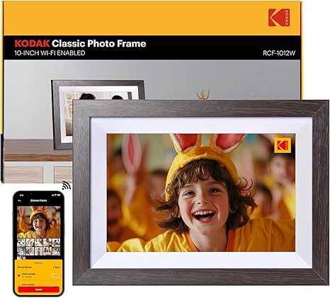 WiFi Digital Picture Frame, 1920 x 1200 Touchscreen Digital Photo Frame, 10.1 Inches Intelligent Electronic Picture Frame with 32 GB, Auto-Rotate, Share Moments Instantly Gifts