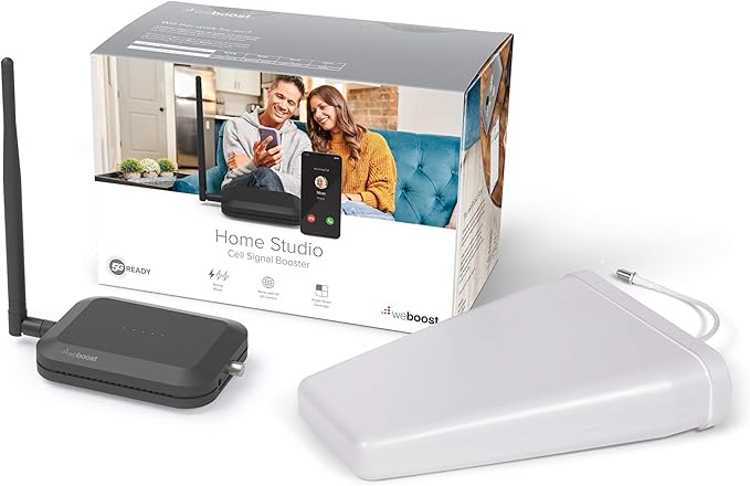 Home Studio Lite - Cell Phone Signal Booster for Verizon and AT&T only | Boosts 5G, 4G LTE up to 3,000 sq. ft | Made in the U.S. | FCC Approved