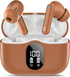 Wireless Earbuds, Bluetooth 5.4 Headphones in Ear with 4 ENC Noise Cancelling Mic, New Wireless Earphones HiFi Stereo Deep Bass 40H Playtime, In-Ear Bluetooth Earbuds LED Display IP7 Waterproof, USB-C
