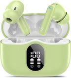 Wireless Earbuds, Bluetooth 5.4 Headphones in Ear with 4 ENC Noise Cancelling Mic, New Wireless Earphones HiFi Stereo Deep Bass 40H Playtime, In-Ear Bluetooth Earbuds LED Display IP7 Waterproof, USB-C