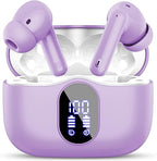 Wireless Earbuds, Bluetooth 5.4 Headphones in Ear with 4 ENC Noise Cancelling Mic, New Wireless Earphones HiFi Stereo Deep Bass 40H Playtime, In-Ear Bluetooth Earbuds LED Display IP7 Waterproof, USB-C