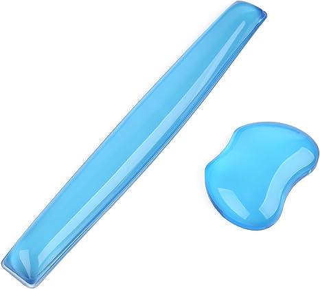 Silicone Gel Keyboard Wrist Rest Set Plus - Keyboard & Mouse Wrist Support Pad Office, Computer, Laptop, Mac - Durable, Comfortable and Pain Relief