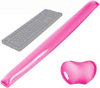Silicone Gel Keyboard Wrist Rest Set Plus - Keyboard & Mouse Wrist Support Pad Office, Computer, Laptop, Mac - Durable, Comfortable and Pain Relief