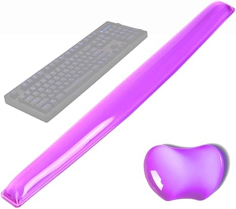 Silicone Gel Keyboard Wrist Rest Set Plus - Keyboard & Mouse Wrist Support Pad Office, Computer, Laptop, Mac - Durable, Comfortable and Pain Relief