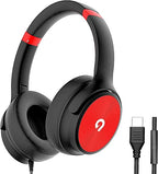 USB C Wired Over-Ear Headphones with Mic, Hi-Fi Stereo Sound, Noise-Isolating Ear Cups, Comfortable Fit for iPhone15/16, Samsung Galaxy S24/S23, Type-C Phones & Tablets