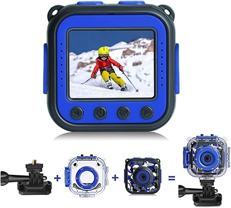 Waterproof Camera for Kids Action Video Digital Camera 1080 HD Toy Cameras for Boys Birthday Christmas New Year Gifts