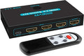 HDMI 2.0 Switch Splitter 3 Port 4K HDMI Switcher 3 in 1 Out HDMI Switches Selector Box with IR Remote IR Remote Control Support HDCP 2.2 Support 4K@60Hz Ultra HD 3D 2160P 1080P