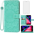 Phone Case for iPhone 7plus 8plus 7/8 Plus Wallet Cases with Tempered Glass Screen Protector Leather Flip Cover Card Holder Stand Cell Accessories