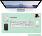 Large Leather Desk Pad Protector 27.5"x13.7",Non-Slip Durable Office Desk Mat for Writing, Computer, Laptop, Mouse Pad & Desktop Use,Desk Protector