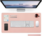 Large Leather Desk Pad Protector 27.5"x13.7",Non-Slip Durable Office Desk Mat for Writing, Computer, Laptop, Mouse Pad & Desktop Use,Desk Protector