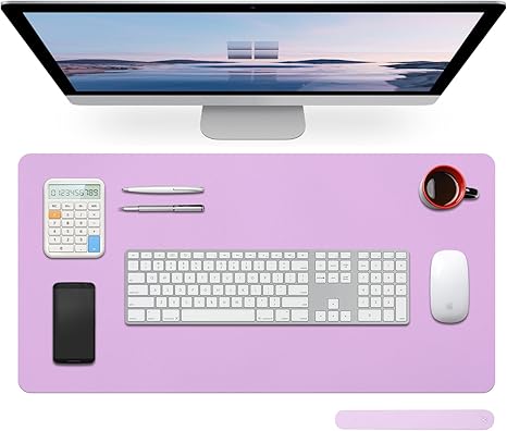 Large Leather Desk Pad Protector 27.5"x13.7",Non-Slip Durable Office Desk Mat for Writing, Computer, Laptop, Mouse Pad & Desktop Use,Desk Protector