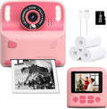 Kids Instant Print Camera, Portable Toys Camera for Toddler, Print Black & White Photos Instantly
