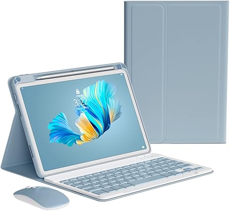 Keyboard Case Mouse for iPad Pro 11 inch (M5/M4, 2025/2024) Case with Mouse and Magnetically Detachable Color Keyboard Cover