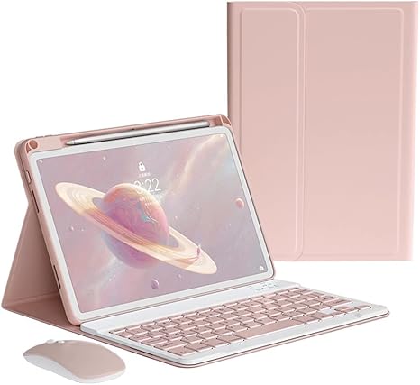 Keyboard Case Mouse for iPad Pro 11 inch (M5/M4, 2025/2024) Case with Mouse and Magnetically Detachable Color Keyboard Cover