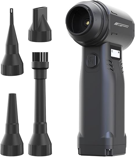 Electric Air Duster for Computer Cleaning - 550g RPM Super Power Blower with 10000mAh Battery, 9-Speed + Turbo, USB-C Rechargeable - Keyboard, PC, Laptop, Electronics, Car Interior, Pet Hair
