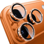 iPhone 17 Pro/iPhone 17 Pro Max Camera Lens Protector - Glitter Silver