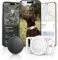 GPS Dog Tracker Collar (iOS & Android), Bluetooth Dog Tracker GPS, Smart Pet Activity Trackers, No Monthly Fee, Work with Apple Find My & Google Find Hub, Finder Tag for Pets,Items