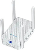 2026 WiFi 6 Extender Signal Booster, Longest Range up to 19980 sq.ft for Home, AX3000 Dual Band WiFi Repeater, Wireless Internet Extender with Gigabit Ethernet Port, 10X Faster Access Point, Onemesh