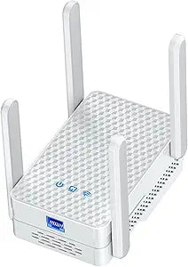 2026 WiFi 6 Extender Signal Booster, Longest Range up to 19980 sq.ft for Home, AX3000 Dual Band WiFi Repeater, Wireless Internet Extender with Gigabit Ethernet Port, 10X Faster Access Point, Onemesh