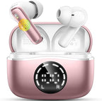 Wireless Earbuds, 2026 Bluetooth 5.4 Headphones NEW Ear Buds 40H 6D Bass Stereo in-Ear Earphones ENC Noise Cancelling Earbuds with 4 Mic, USB-C LED Display IP7 Waterproof Sport Headset for Android iOS