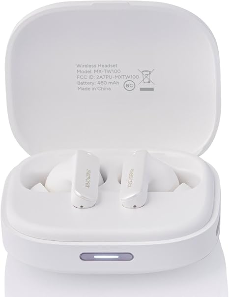 True Wireless Translation Earbuds | MX-TW100(K) | AI Real-Time Language Translator | Active Noise Cancellation | Bluetooth Earbuds | 144 Languages | 6H Playtime