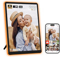 Neon Light Digital Picture Frame - 10.1" HD Display | AI Color-Changing LED Strip Digital Photo Frame | Quick Share Photos/Videos, Easy Setup in Frameo App | Best Digital Frame for Gifting