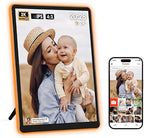 Neon Light Digital Picture Frame - 10.1" HD Display | AI Color-Changing LED Strip Digital Photo Frame | Quick Share Photos/Videos, Easy Setup in Frameo App | Best Digital Frame for Gifting