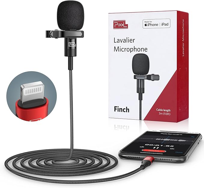 Microphone for iPhone iPad(MFi-Certified) from Mic for iPhone Live Streaming Vlogging | External Microphone for iPhone Video Recording, Compatible with Apple Lightning Devices