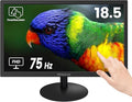 18.5 Inch Touchscreen Monitor HD 1366x768, VESA Wall Mountable, 10-Points Computer Touch Screen PC Display with Type-B HDMI VGA Port, 75Hz Desktop Touch Display