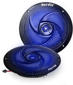 5.25 Inch 160W Waterproof Marine Speakers - 2 Way Weather Resistant with LED Lights, and Low Profile Slim Style Suitable for Boat, RV, ATV, UTV, Golf Cart