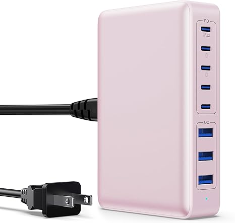 USB C Charger 300W USB C Charger Block 8-Ports GaN IV Fast Charging Station,PD 100W Laptop Charging Hub Wall Charge Adapter Compatible with MacBook/Air,DELL,Steam Desk,iPhone 16/15/14,Galaxy