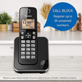 KX-TGC384 Cordless Phone System with 4 Handsets - Black