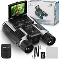 12x32 Digital Binoculars - 4K UHD Video Camera, 48MP Photo, 8X Digital Zoom, IPS Anti-Glare Screen, Fog-Resistant Optics, Compact, Ideal for Birdwatching & Travel Hunting