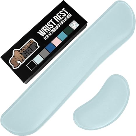 Silky Memory Foam Keyboard Wrist Rest for Computer and Mouse, Ergonomic Typing Support Pad, Desk Office Supplies, Gaming Accessories, Hand & Arm Mousepad Cushion and Coaster Set