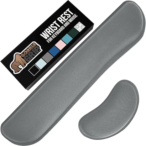 Silky Memory Foam Keyboard Wrist Rest for Computer and Mouse, Ergonomic Typing Support Pad, Desk Office Supplies, Gaming Accessories, Hand & Arm Mousepad Cushion and Coaster Set