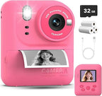 Kids Instant Print Camera Toys,1080P HD Toddler Digital Video Camera,Christmas Birthday Gifts for Girls Boys Age 3-12 Year Old - 32G SD Card Included