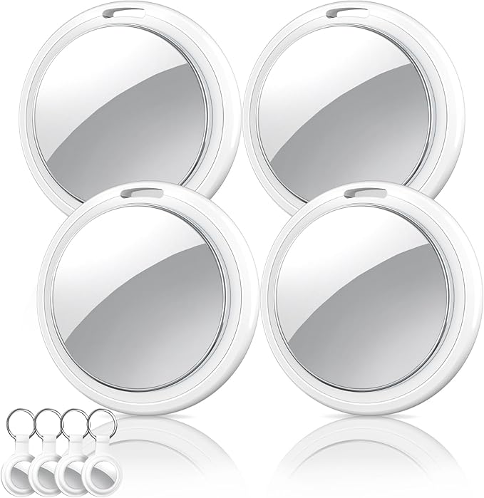 Bluetooth Tracker Tags - 4 Pack, Item Finder Compatible with Apple Find My, Key Finder Locator with Sound & GPS Tracking for Kids, Pets, Luggage, Wallet, and Backpack