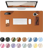 Leather Desk Protector, Office Mat, Large Mouse Mat, Non-Slip PU Leather Blotter, Laptop Desk Pad, Waterproof Writing Pad for Office and Home