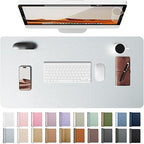 Leather Desk Protector, Office Mat, Large Mouse Mat, Non-Slip PU Leather Blotter, Laptop Desk Pad, Waterproof Writing Pad for Office and Home