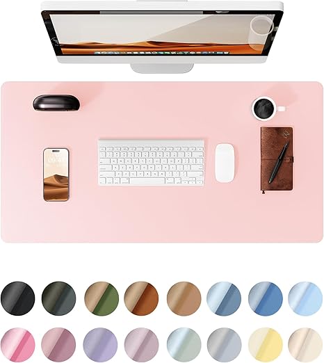 Leather Desk Protector, Office Mat, Large Mouse Mat, Non-Slip PU Leather Blotter, Laptop Desk Pad, Waterproof Writing Pad for Office and Home