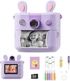 Kids Instant Print Camera for Boys and Girls 1080P HD Toddler Digital Camera with 3 Rolls Print Paper&32G Card