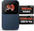 Solis Edge-5G Hotspot Device, Bundle Includes Lifetime Data (12GB Per Year) and 10GB Global Data, WiFi in 140+ Countries, Access 300+ Mobile Carriers, Portable Internet