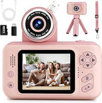 Kids Camera, Birthday Gifts for Boys and Girls Age 3-8,Video Recorder for Kids 8-12,Childrens Digital Camcorder for vlogging Portable Kids Selfie Camera with 32GB SD Card