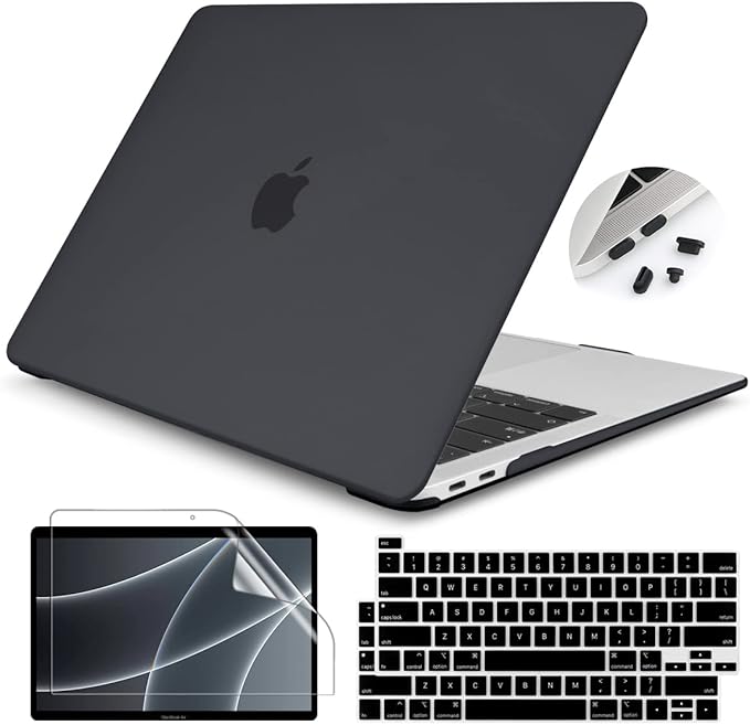 MacBook Pro 13 inch Case M2 M1 A2338 A2251 A2289 A2159 A1989 A1708 A1706 (2016-2022 Release), Glitter Sparkly Plastic Hard Shell with Keyboard Cover & Screen Protector, Sparkly Pink
