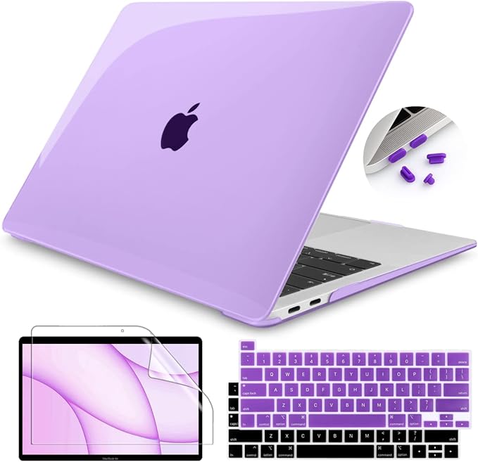 MacBook Pro 13 inch Case M2 M1 A2338 A2251 A2289 A2159 A1989 A1708 A1706 (2016-2022 Release), Glitter Sparkly Plastic Hard Shell with Keyboard Cover & Screen Protector, Sparkly Pink