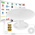 RV Antenna for Camper, RV TV Antennas Roof Mounted, 720ø Long Range Omni Directional Reception Digital HD Antenna Signal, with Super Signal Booster, 35ft HDTV Cable
