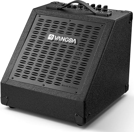 Electric Drum Amp 40W Professional Amplifier Speaker, 3 Inputs 3 Band EQ Wireless Electronic Drum Monitor, Keyboard Speaker Includes Power Cable, Black