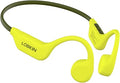 Bone Conduction Headphones Bluetooth 5.4, Open Ear Headphones with Mic, Wireless, 10H Playtime, IPX5 Waterproof Sports Headphones for Running, Ski, Cycling, Workout, Yellow