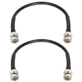 12G SDI Cable 1FT 2PCS, SDI Video Cables 3G/6G/12G 75ohm BNC Male Cable Supports HD-SDI/3G/6G-SDI/4K/8K for Video Security Camera SDI Converter